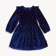 Load image into Gallery viewer, Magnetic Me Blue Star Velour Dress