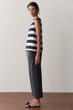 Load image into Gallery viewer, Donni Silk Taffeta Cargo Pant in Jet Polka Dot