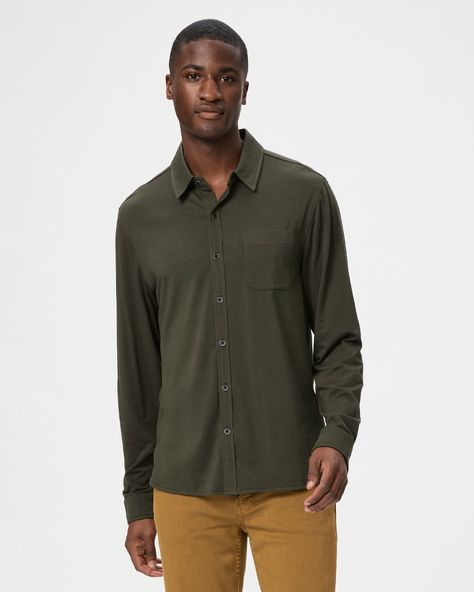 PAIGE Stockton Button Up - Mountain Pine