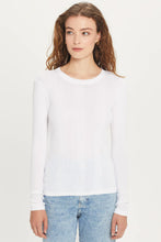 Load image into Gallery viewer, Goldie Ribbed Long Sleeve in White
