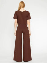Load image into Gallery viewer, Ripley Rader Ponte Short Sleeve Top -Choloate
