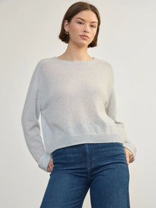 Margaret O'Leary Rolled Sleeve Crew in Arctic