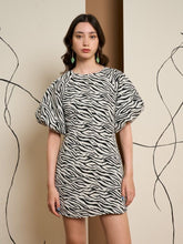 Load image into Gallery viewer, Ghospell Stevie Zebra Mini Dress
