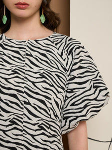 Ghospell Stevie Zebra Mini Dress