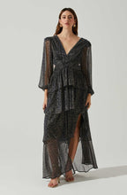 Load image into Gallery viewer, ASTR Anora Dress- Black Multi
