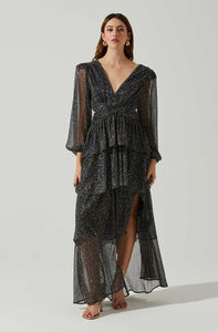 ASTR Anora Dress- Black Multi
