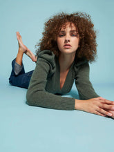 Load image into Gallery viewer, Nation Lara Puff V-Neck Sweater
