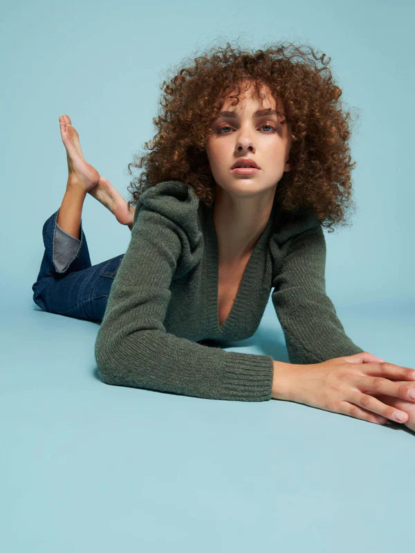 Nation Lara Puff V-Neck Sweater