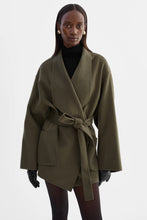 Load image into Gallery viewer, Lamarque Mekia Coat in Dark Olive
