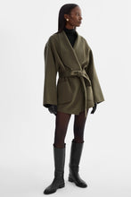 Load image into Gallery viewer, Lamarque Mekia Coat in Dark Olive
