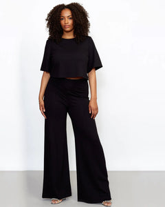 Ripley Rader Ponte Wide Leg Pant - Black
