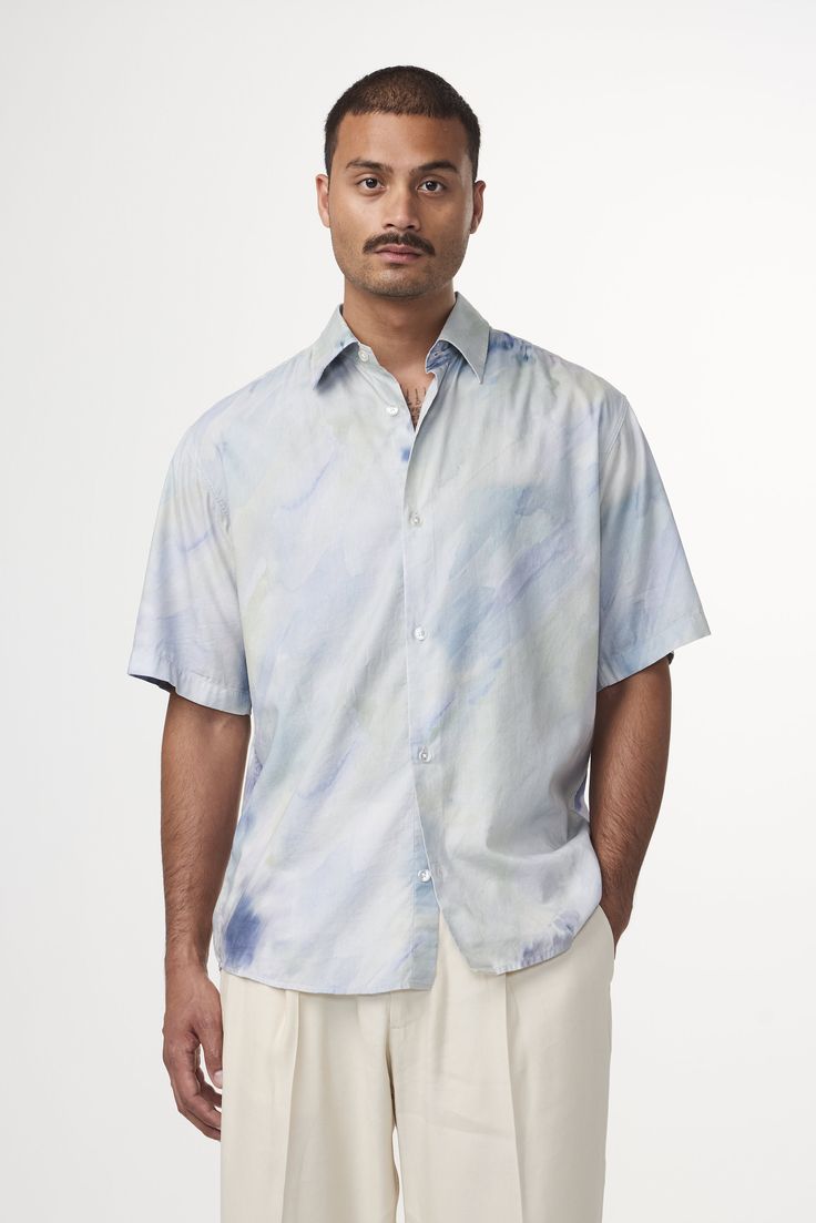 NN07 Freddy Shirt- Blue Print