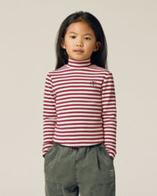 Load image into Gallery viewer, The Campamento Burgundy Stripes Turtleneck
