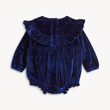 Load image into Gallery viewer, Magnetic Me Blue Star Velour Romper
