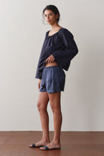 Load image into Gallery viewer, Donni Silk Lace Tap Short in Navy

