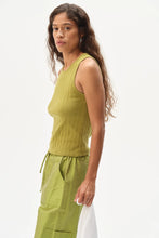 Load image into Gallery viewer, Donni Varied Rib Tank in Pistachio
