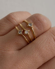 Load image into Gallery viewer, LUV AJ Bezel Charm Ring Set (Gold or Silver
