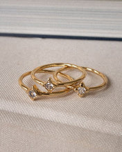 Load image into Gallery viewer, LUV AJ Bezel Charm Ring Set (Gold or Silver
