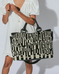 Cleobella Abstract Checkered Weekender Bag