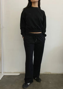 Geel Logo Crewneck Cropped Sweatshirt