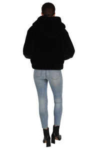 Love Token Faux Fur Bomber