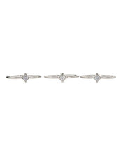 Load image into Gallery viewer, LUV AJ Bezel Charm Ring Set (Gold or Silver
